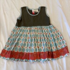 Matilda Jane Black and Blue Patterned Kids Dress